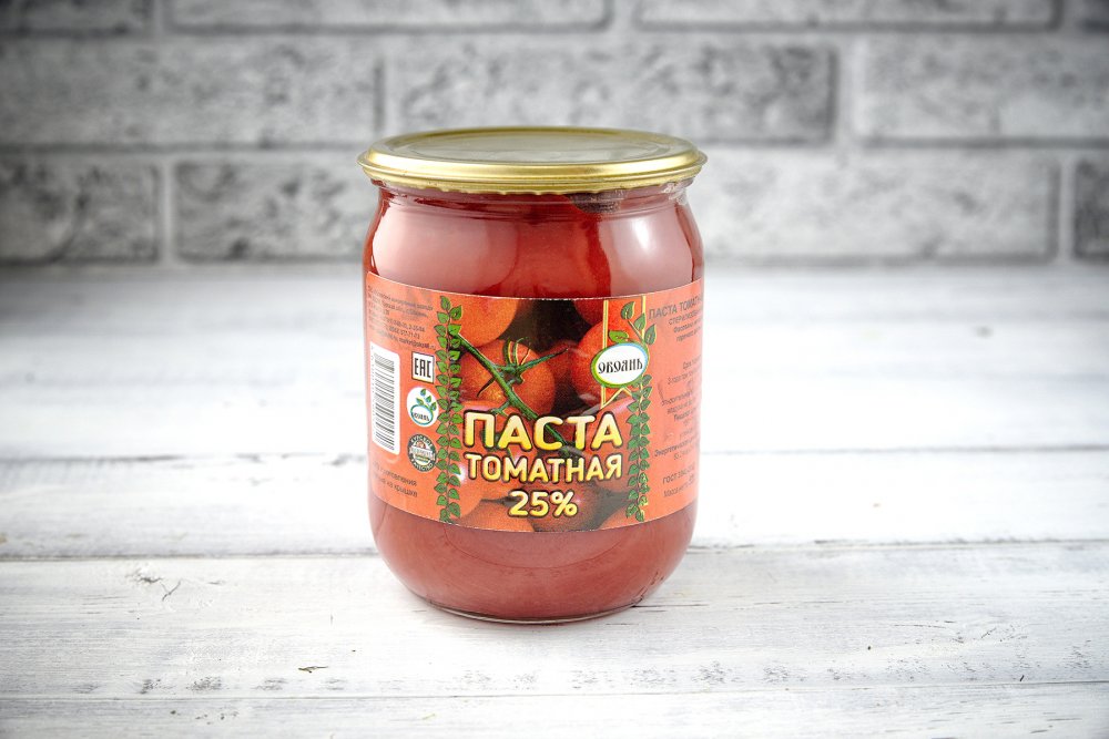 Sterilized tomato paste GOST R 3343-2017